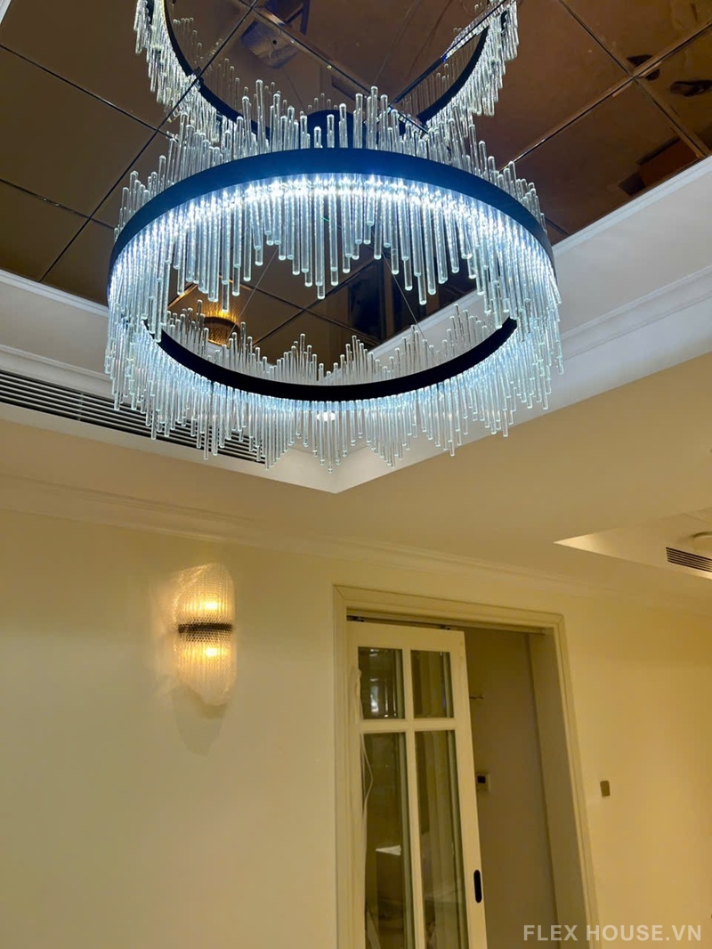 Đèn thả trần vầng hào quang pha lê sang trọng TPL01 5 Đèn thả trần vầng hào quang pha lê sang trọng TPL01