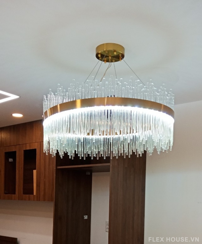 Đèn thả trần vầng hào quang pha lê sang trọng TPL01 6 Đèn thả trần vầng hào quang pha lê sang trọng TPL01