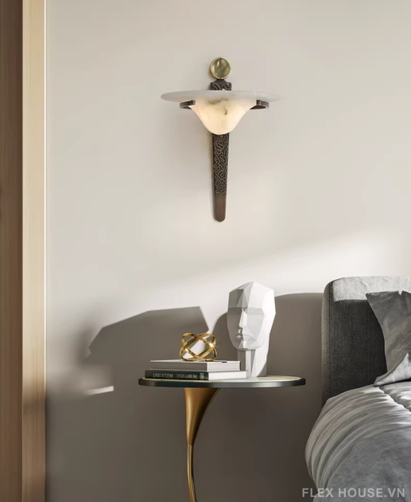 Đèn tường bằng đá cẩm thạch phong cách Pháp cổ PY4005 6 Đèn tường bằng đá cẩm thạch phong cách Pháp cổ PY4005