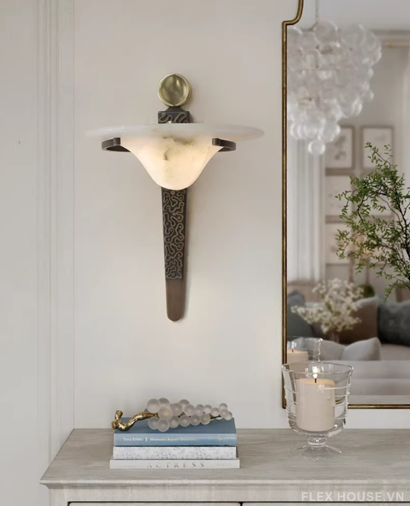 Đèn tường bằng đá cẩm thạch phong cách Pháp cổ PY4005 7 Đèn tường bằng đá cẩm thạch phong cách Pháp cổ PY4005