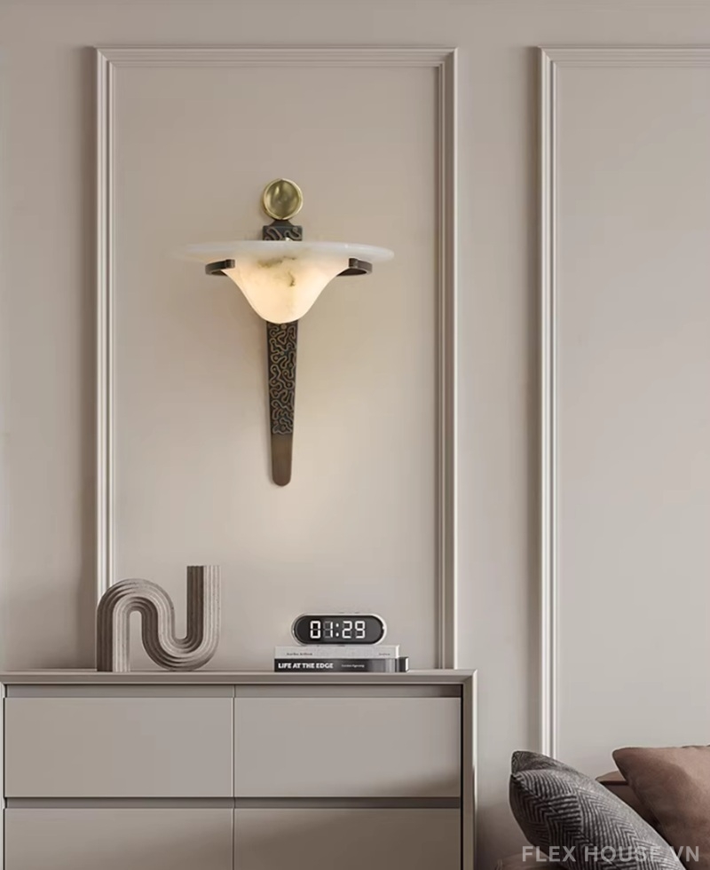 Đèn tường bằng đá cẩm thạch phong cách Pháp cổ PY4005 9 Đèn tường bằng đá cẩm thạch phong cách Pháp cổ PY4005