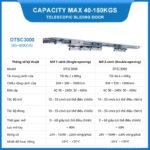 Phụ kiện cửa lùa điện hệ ray 3 lớp Shopping mall DTSC3000