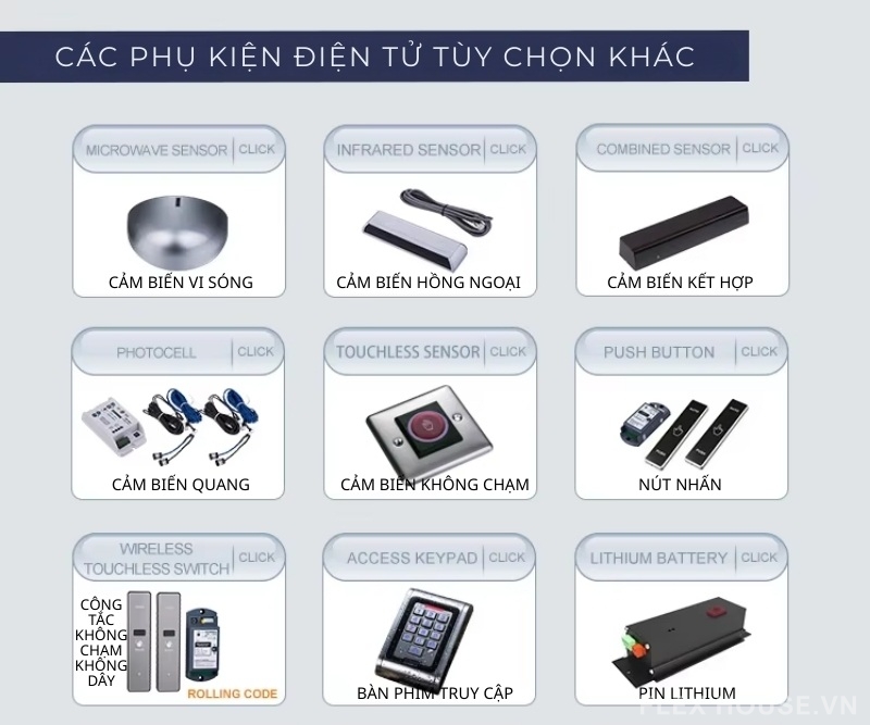 Phụ kiện cửa lùa điện hệ ray 3 lớp Shopping mall DTSC3000 5 Phụ kiện cửa lùa điện hệ ray 3 lớp Shopping mall DTSC3000