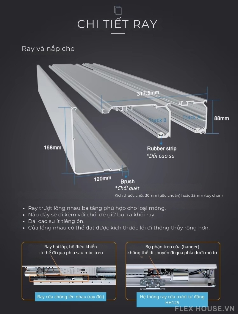 Phụ kiện cửa trượt Telescopic điều khiển từ xa DTSC2000 8 Phụ kiện cửa trượt Telescopic điều khiển từ xa DTSC2000