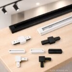 Ray trượt nhôm cao cấp và bộ đầu nối đèn rọi ray SM9189