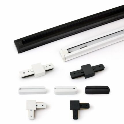 Ray trượt nhôm cao cấp và bộ đầu nối đèn rọi ray SM9189