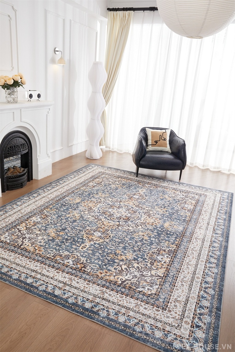 Thảm Ba Tư đế PVE lót phòng khách phòng thờ JX5864 1 Thảm Ba Tư đế PVE lót phòng khách phòng thờ JX5864