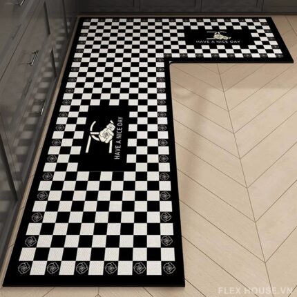 Thảm bếp da Nappa chống nước và đế chống trượt HY9863.L