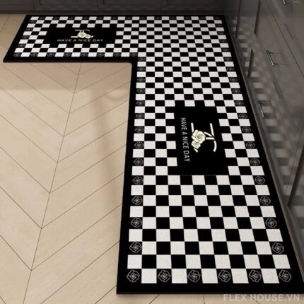 Thảm bếp da Nappa chống nước và đế chống trượt HY9863.R