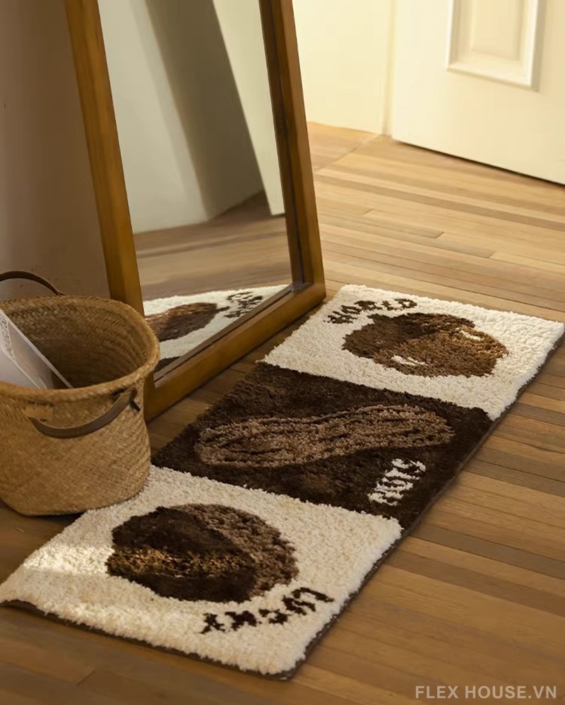 Thảm Cashmere hình hạt dẻ đậu phộng và quả óc chó QZ1256 1 Thảm Cashmere hình hạt dẻ đậu phộng và quả óc chó QZ1256