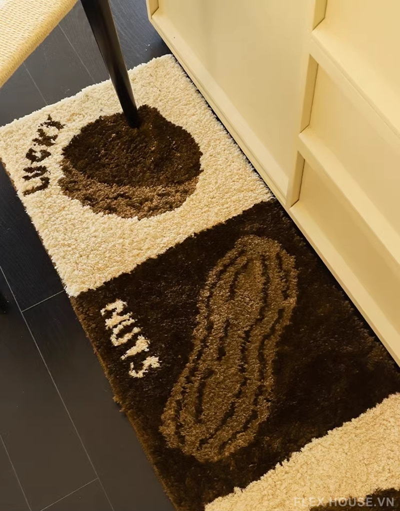 Thảm Cashmere hình hạt dẻ đậu phộng và quả óc chó QZ1256 5 Thảm Cashmere hình hạt dẻ đậu phộng và quả óc chó QZ1256