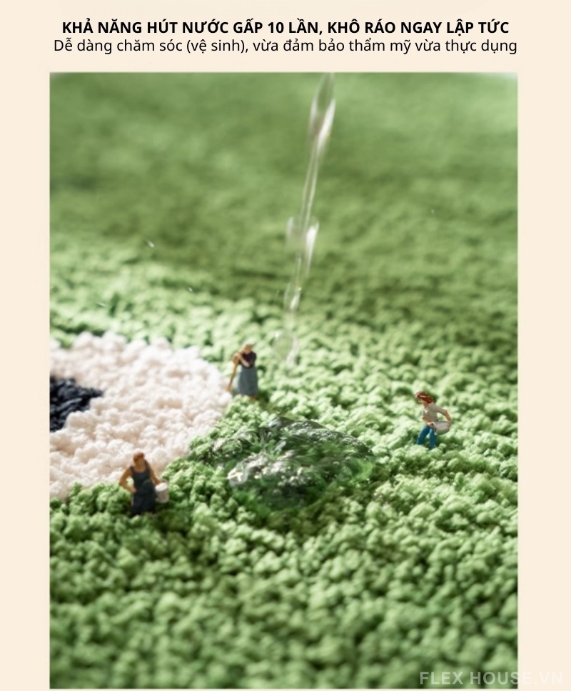 Thảm chống trượt nhà tắm dáng quả lê xanh mát QZ3712 5 Thảm chống trượt nhà tắm dáng quả lê xanh mát QZ3712