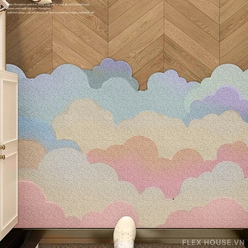 Thảm chùi chân decor cửa ra vào hình đám mây YY1527 5 Thảm chùi chân decor cửa ra vào hình đám mây YY1527.01