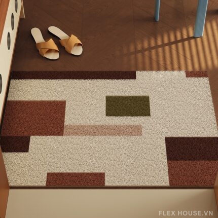 Thảm chùi chân sợi rối gạt bụi phong cách retro SH6843.01