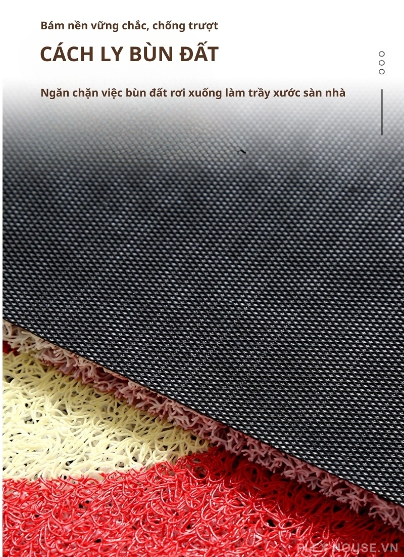 Thảm chùi chân sợi rối gạt bụi phong cách retro SH6843 5 Thảm chùi chân sợi rối gạt bụi phong cách retro SH6843