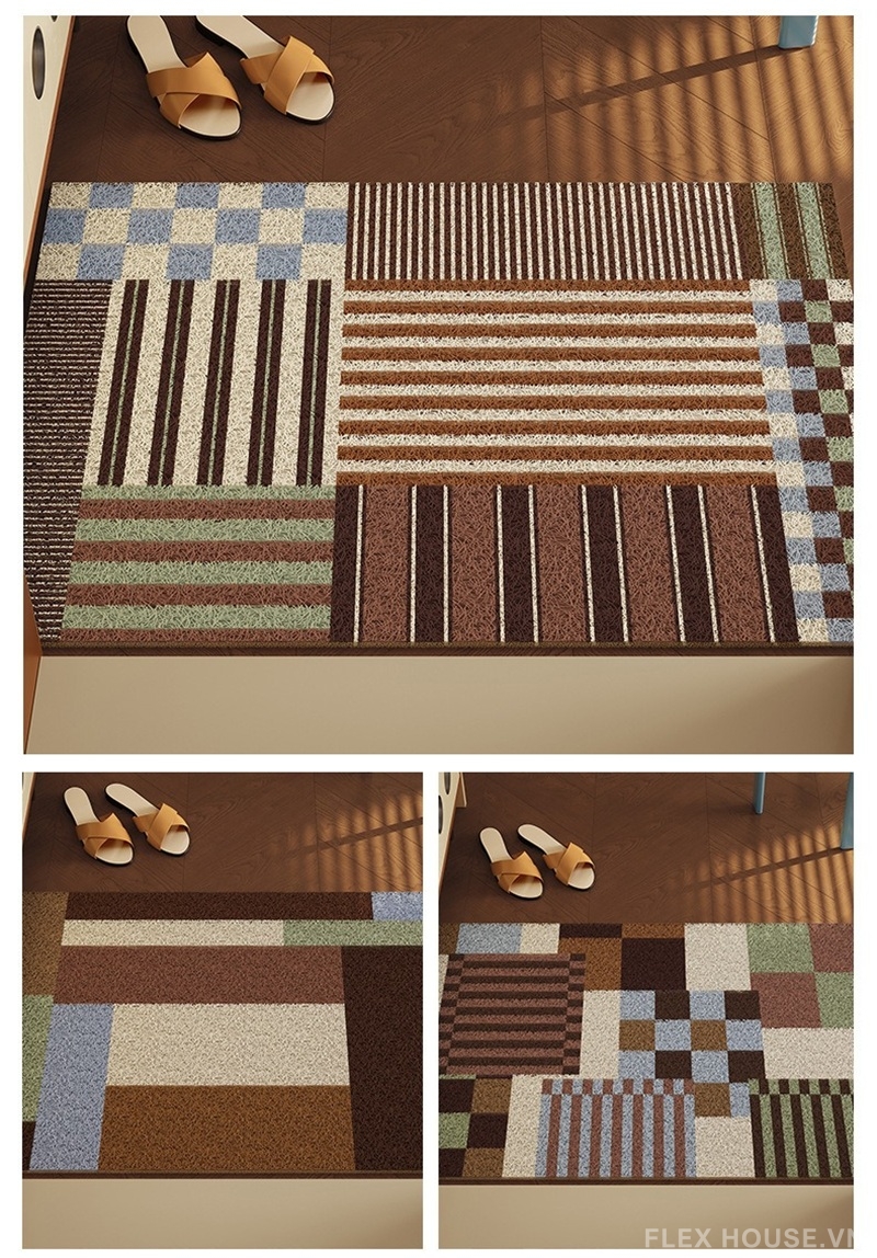 Thảm chùi chân sợi rối gạt bụi phong cách retro SH6843 6 Thảm chùi chân sợi rối gạt bụi phong cách retro SH6843