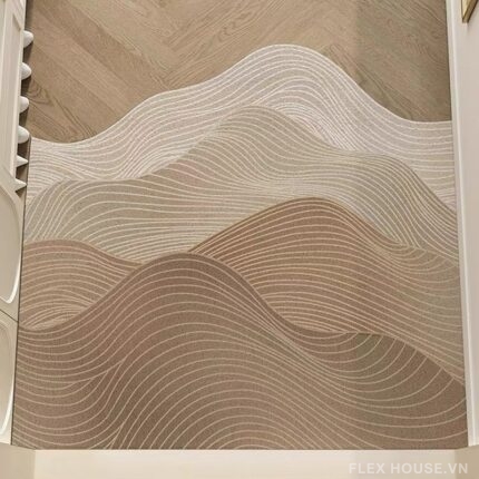 Thảm cửa ra vào hình dãy núi bằng PVC dệt vòng YY1526.02