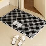 Thảm cửa ra vào phong cách Pháp họa tiết Plaid SH0280.04