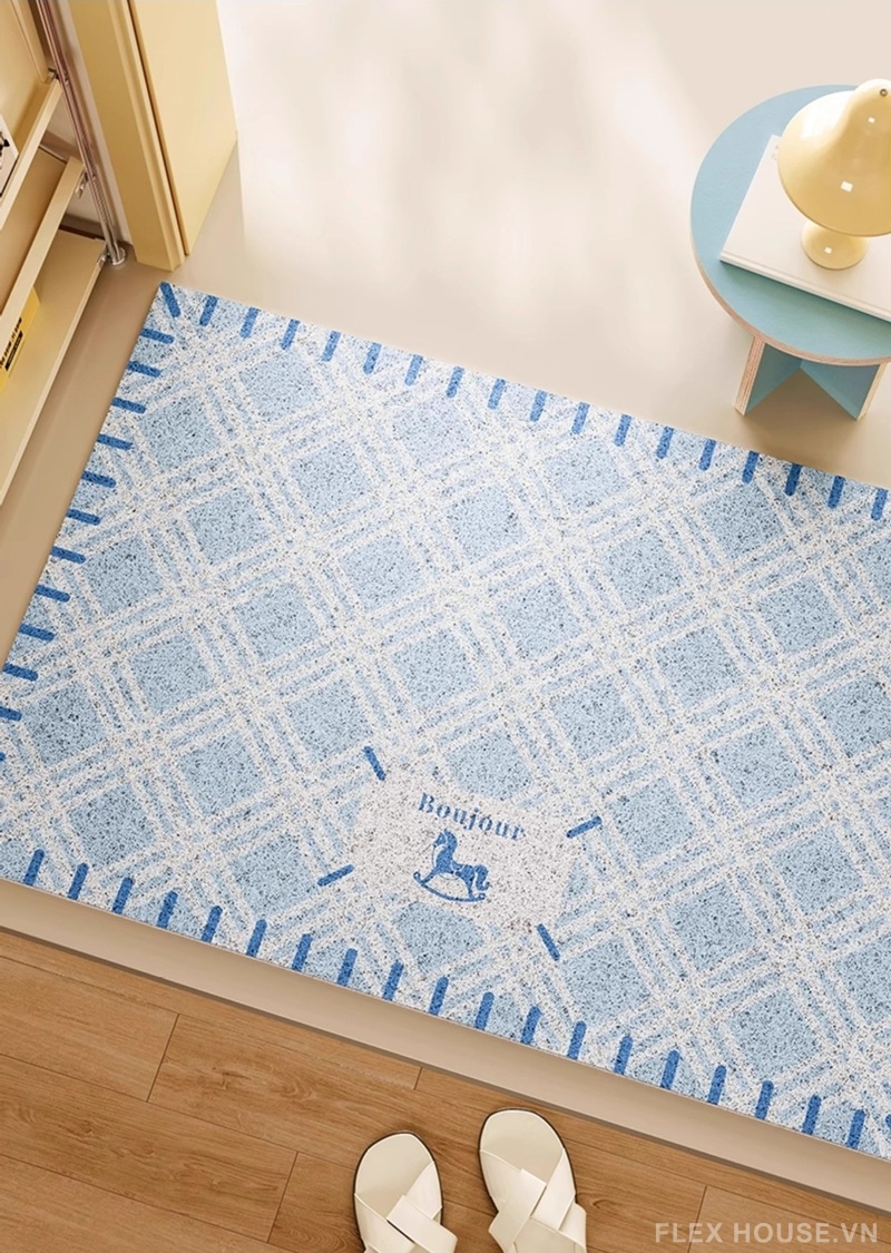 Thảm cửa ra vào phong cách Pháp họa tiết Plaid SH0280 8 Thảm cửa ra vào phong cách Pháp họa tiết Plaid SH0280