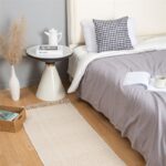 Thảm dệt jacquard tua rua kiểu tối giản hiện đại XF3660