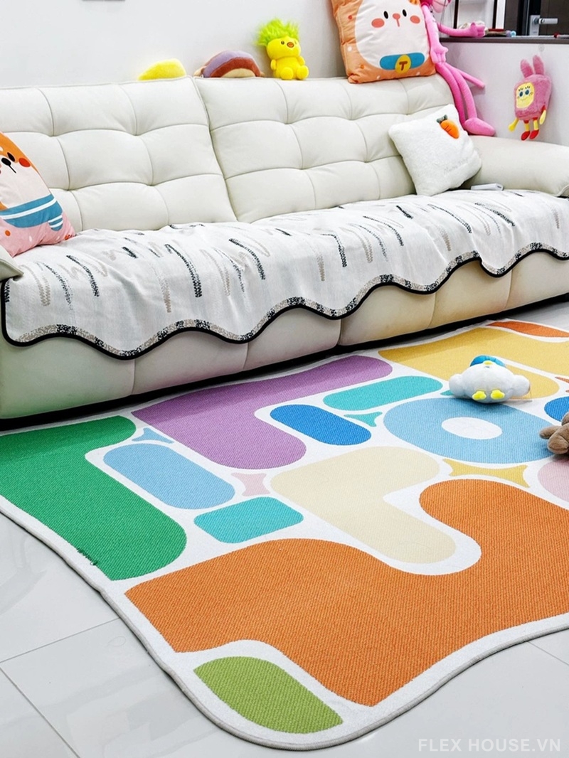 Thảm dệt máy tone màu Macaron ngọt ngào HY3357 6 Thảm dệt máy tone màu Macaron ngọt ngào HY3357