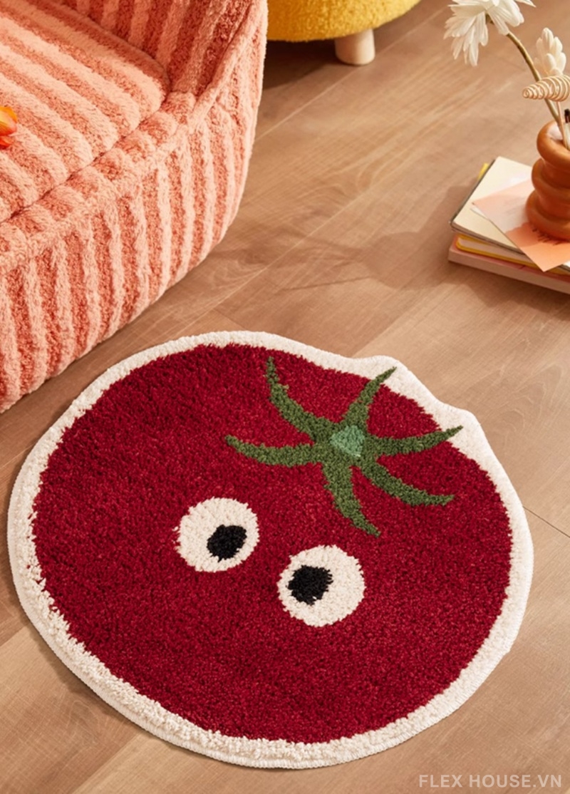 Thảm len Cashmere quả cà chua mọng thấm hút QZ3713 4 Thảm len Cashmere quả cà chua mọng thấm hút QZ3713