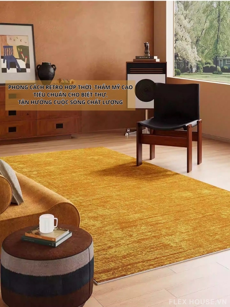 Thảm len trải sàn cách âm chống trơn trượt Vintage HY0868 4 Thảm len trải sàn cách âm chống trơn trượt Vintage HY0868