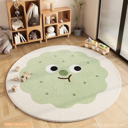 Thảm lông nhung mật độ cao mặt bánh quy cười SH4246.02