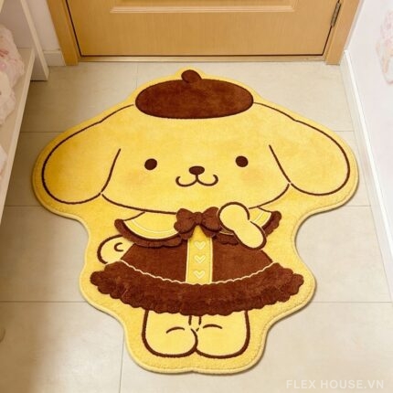 Thảm lông trải sàn phòng ngủ dáng Pompompurin SH8650.02