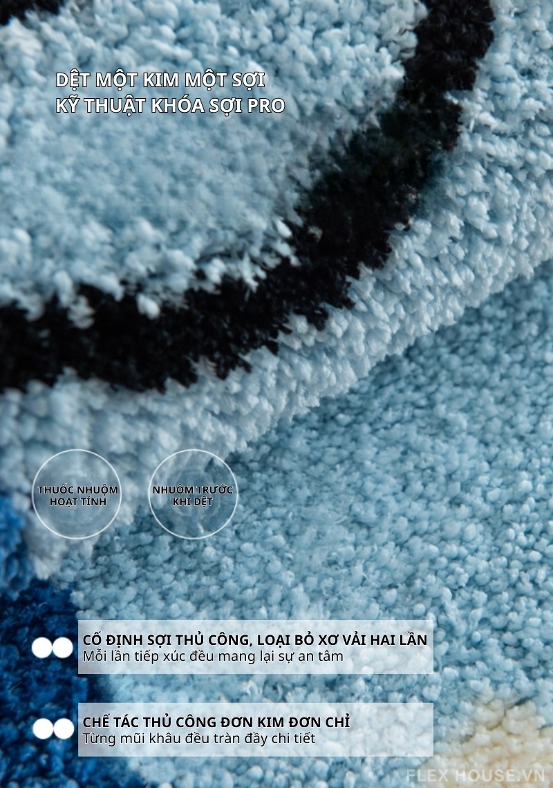 Thảm lông Tufting dáng cá mòi trải nhà trẻ QZ6216 2 Thảm lông Tufting dáng cá mòi trải nhà trẻ QZ6216