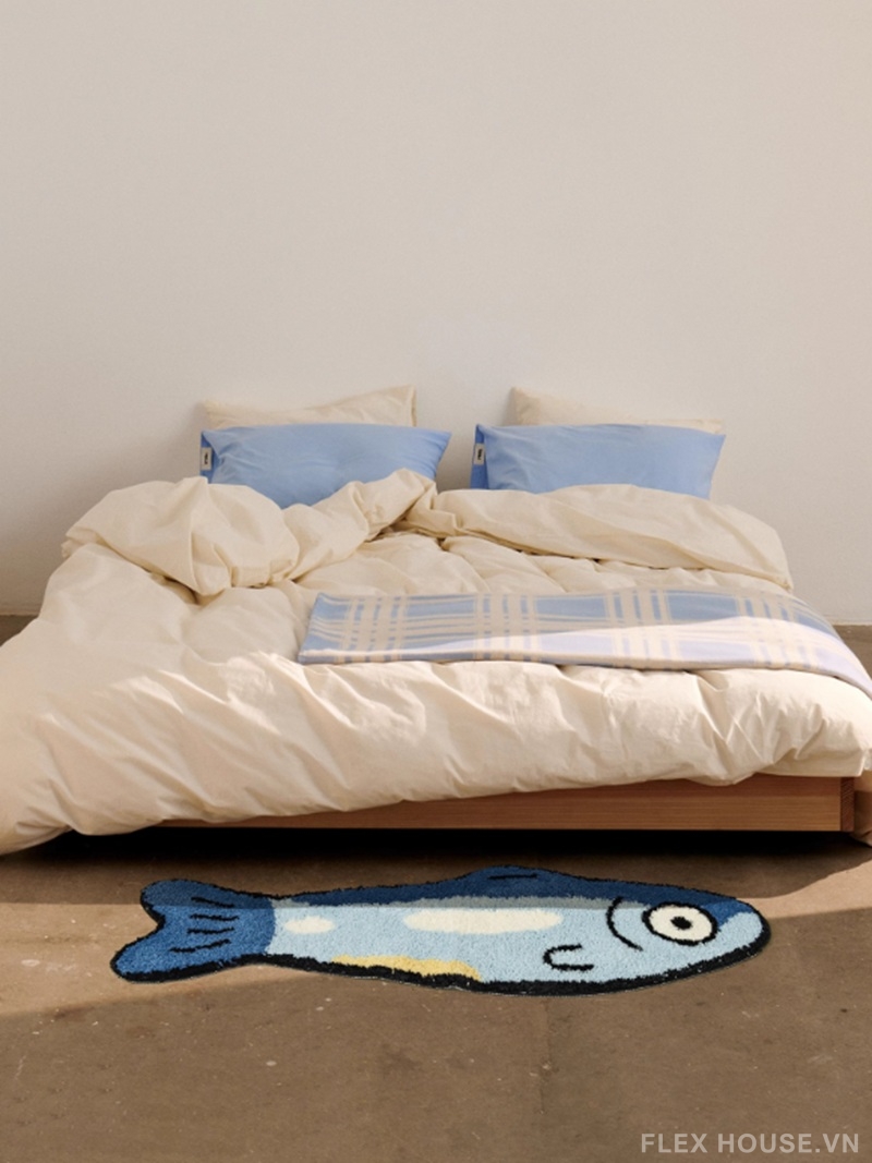 Thảm lông Tufting dáng cá mòi trải nhà trẻ QZ6216 1 Thảm lông Tufting dáng cá mòi trải nhà trẻ QZ6216