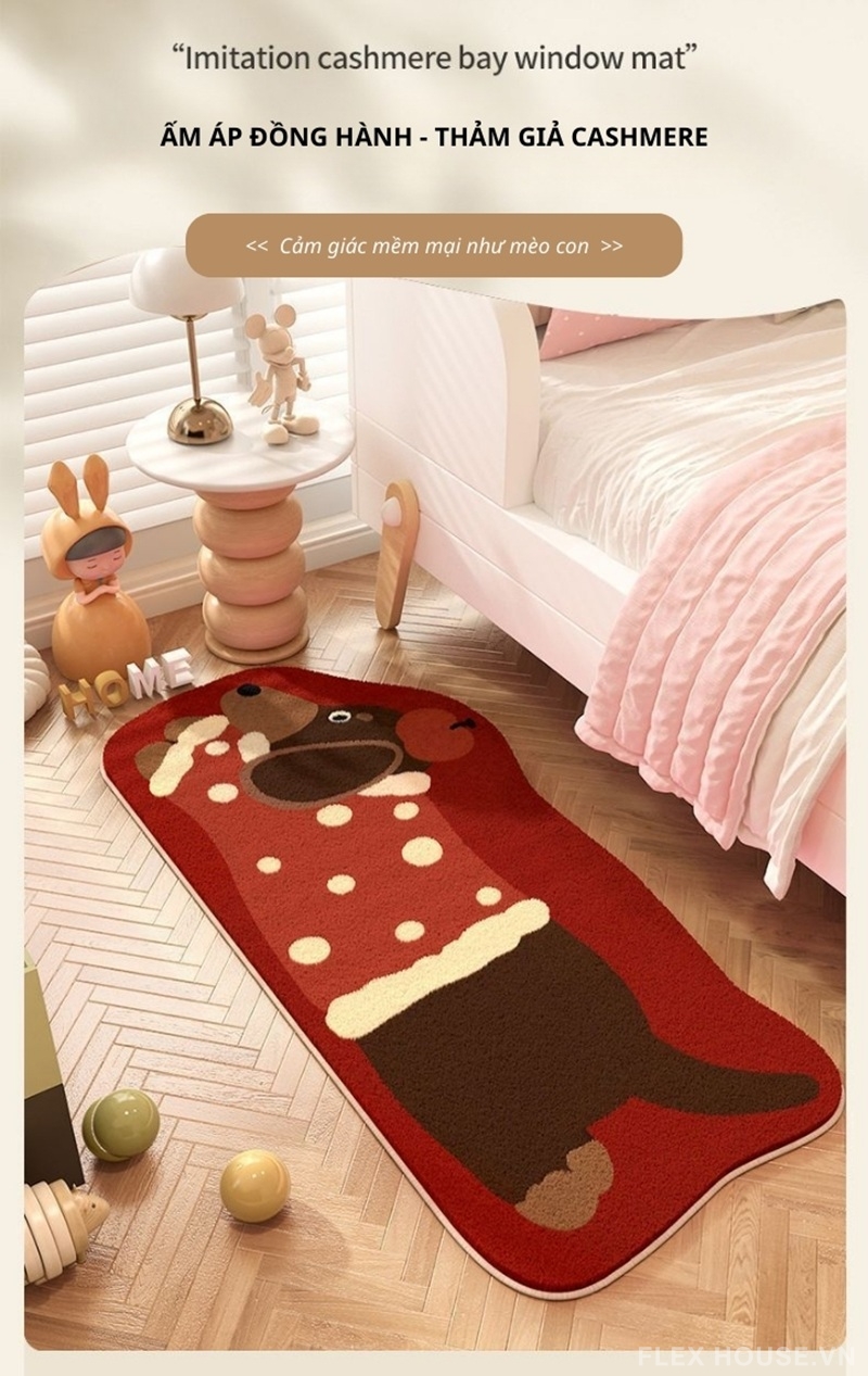 Thảm lót sàn cạnh giường Cashmere thấm hút tốt SH8097 1 Thảm lót sàn cạnh giường Cashmere thấm hút tốt SH8097