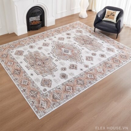 Thảm lót sàn thổ cẩm Mediterranean vintage JX5862