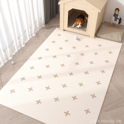 Thảm lót sàn thú cưng họa tiết dấu cộng tối giản SH6633