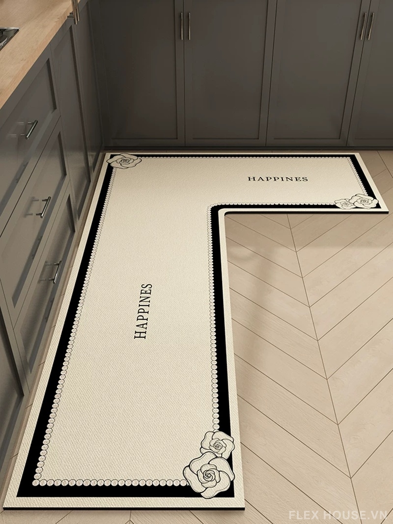 Thảm nhà bếp cao cấp hình hoa hồng Happiness HY9864 5 Thảm nhà bếp cao cấp hình hoa hồng Happiness HY9864.L