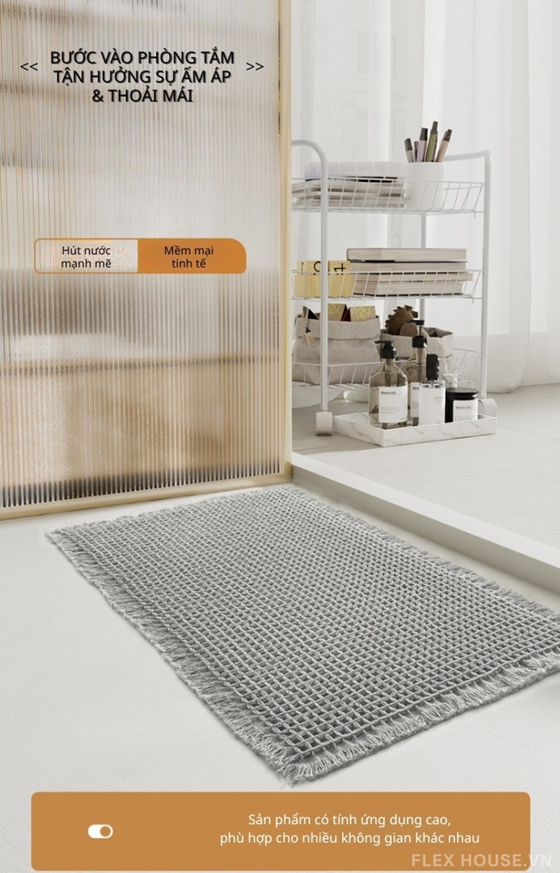 Thảm nhà tắm bằng sợi tổng hợp dệt kiểu waffle JT2013 1 Thảm nhà tắm bằng sợi tổng hợp dệt kiểu waffle JT2013
