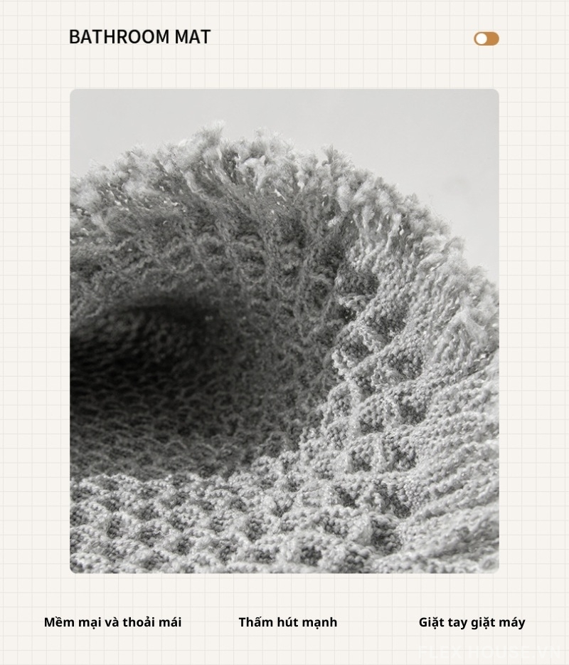 Thảm nhà tắm bằng sợi tổng hợp dệt kiểu waffle JT2013 6 Thảm nhà tắm bằng sợi tổng hợp dệt kiểu waffle JT2013