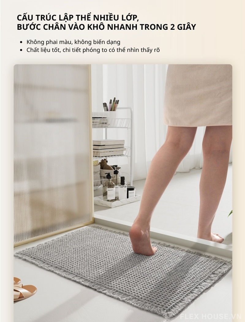 Thảm nhà tắm bằng sợi tổng hợp dệt kiểu waffle JT2013 7 Thảm nhà tắm bằng sợi tổng hợp dệt kiểu waffle JT2013