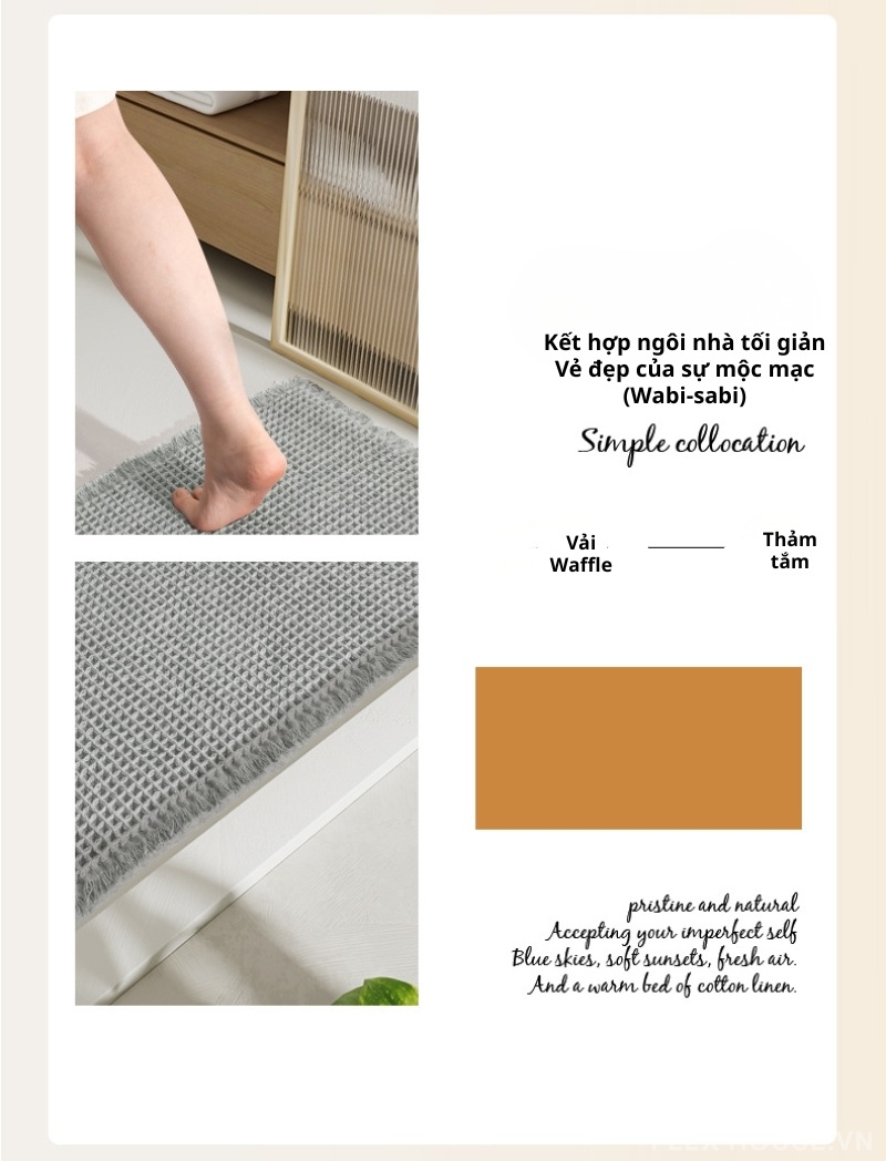 Thảm nhà tắm bằng sợi tổng hợp dệt kiểu waffle JT2013 8 Thảm nhà tắm bằng sợi tổng hợp dệt kiểu waffle JT2013