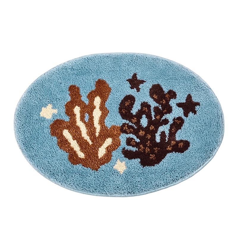 Thảm nhà tắm siêu thấm dày 50mm dáng oval QZ1618 15 Thảm nhà tắm siêu thấm dày 50mm dáng oval QZ1618.03