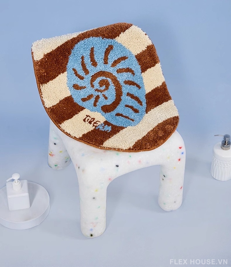 Thảm nhà tắm siêu thấm dày 50mm dáng oval QZ1618 12 Thảm nhà tắm siêu thấm dày 50mm dáng oval QZ1618