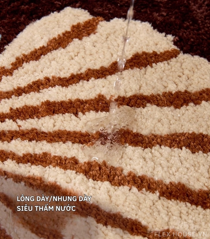 Thảm nhà tắm siêu thấm dày 50mm dáng oval QZ1618 5 Thảm nhà tắm siêu thấm dày 50mm dáng oval QZ1618