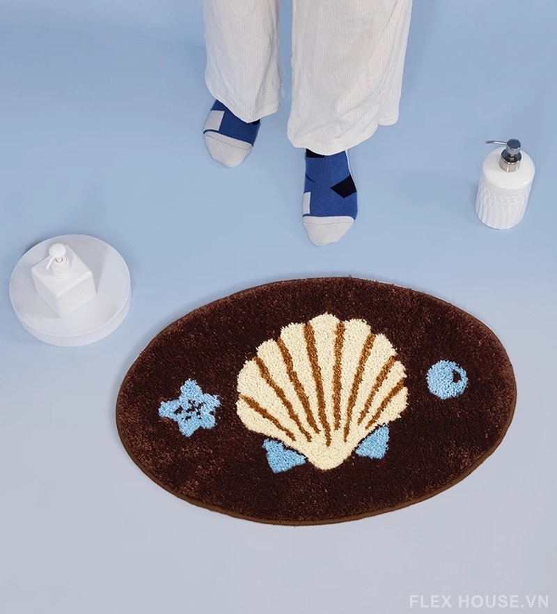 Thảm nhà tắm siêu thấm dày 50mm dáng oval QZ1618 7 Thảm nhà tắm siêu thấm dày 50mm dáng oval QZ1618