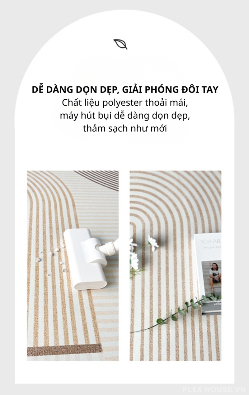 Thảm trải sàn phòng khách hạn chế bám bẩn XF2415 6 Thảm trải sàn phòng khách hạn chế bám bẩn XF2415