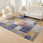 Thảm phòng khách patchwork vintage nghệ thuật JX5860