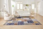 Thảm phòng khách patchwork vintage nghệ thuật JX5860