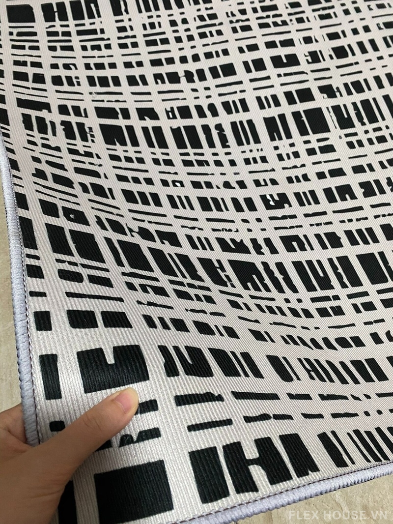 Thảm polyester họa tiết kẻ Nordic tối giản SH0061 5 Thảm polyester họa tiết kẻ Nordic tối giản SH0061