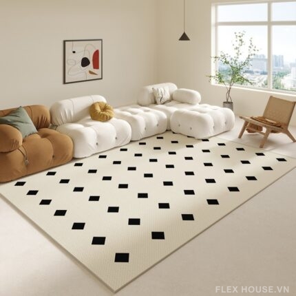 Thảm polyester họa tiết pixel vuông nhỏ XF2409