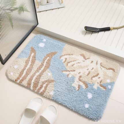 Thảm polyester thấm hút hình thực vật thủy sinh JT5350.02