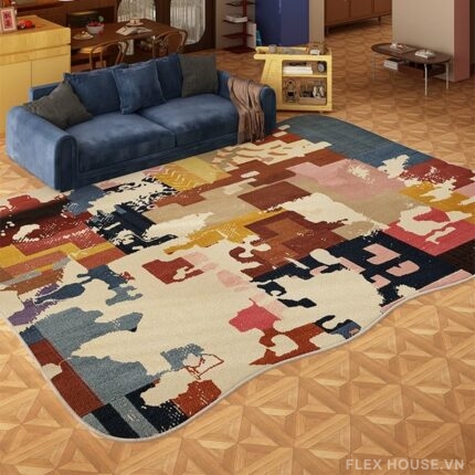 Thảm sofa phòng khách vũ điệu sắc màu Retro HY3361.02